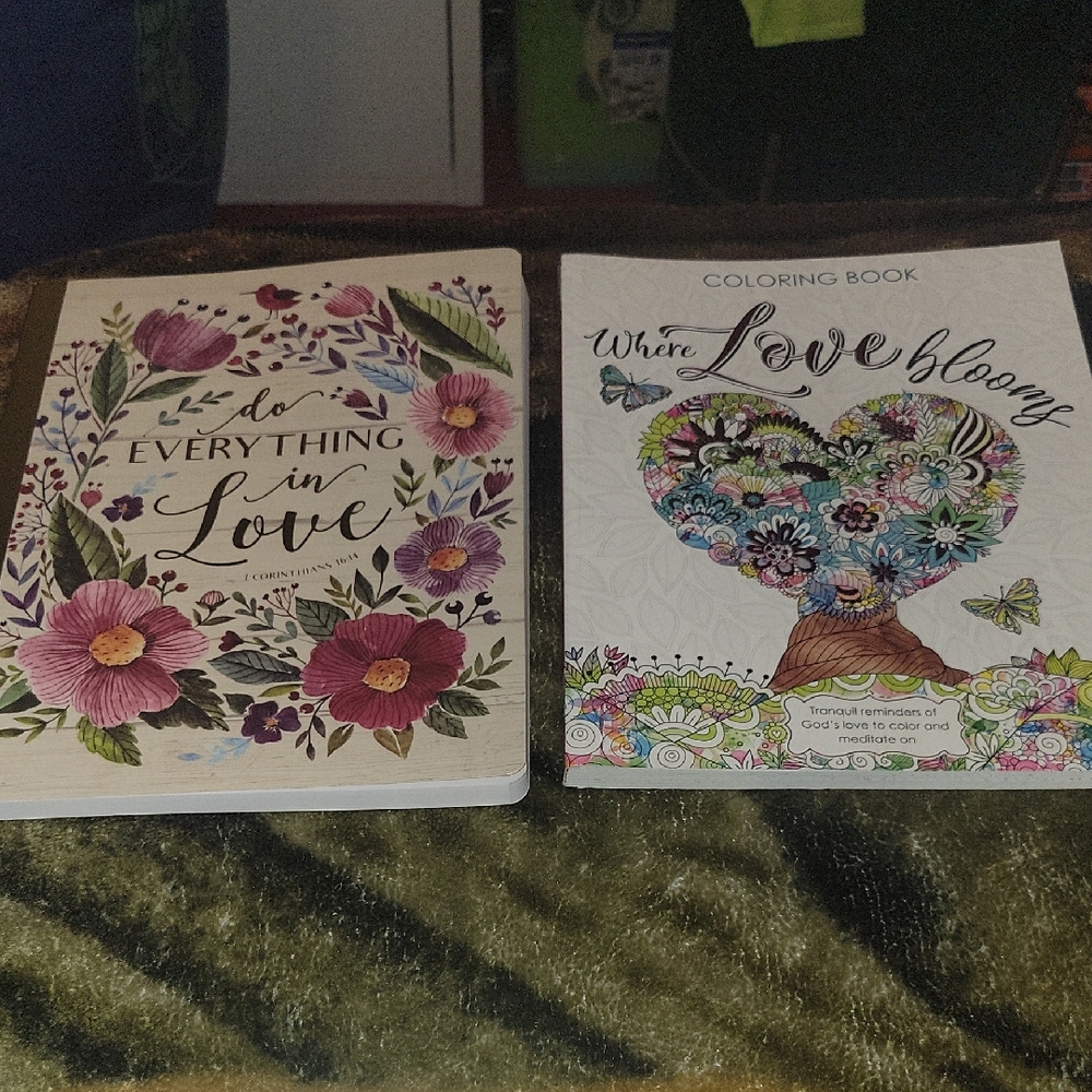 Christian Floral Coloring Book And Bible Verse Journal Set